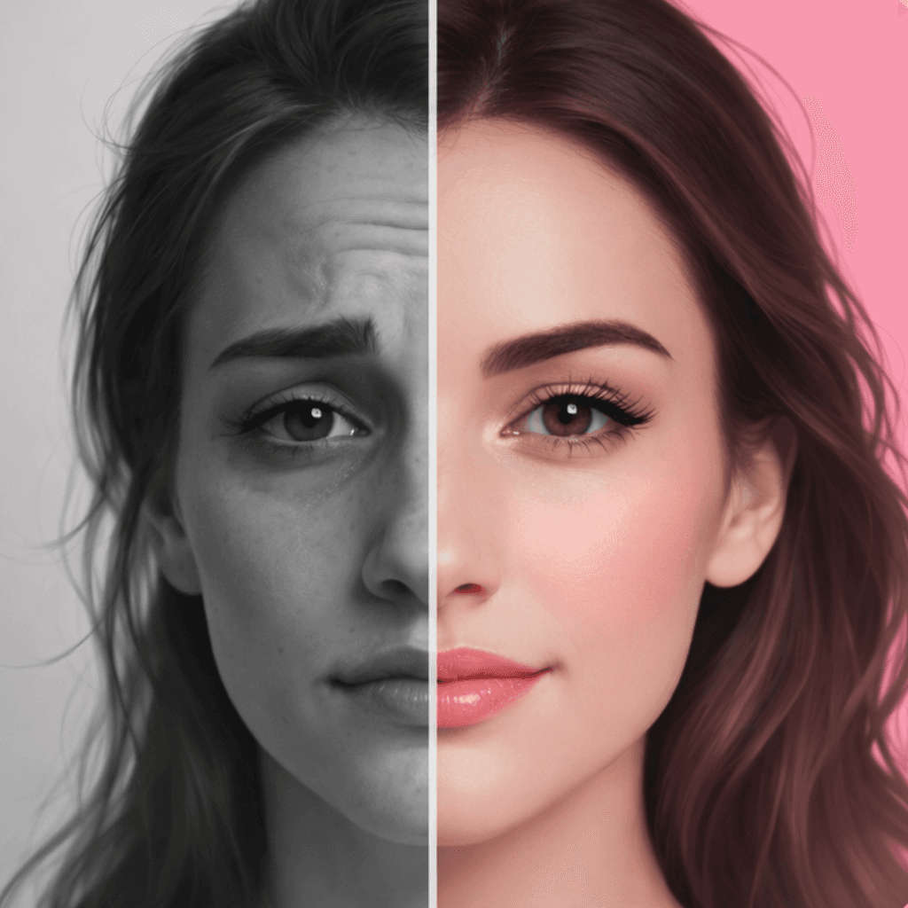 Beauty transformation with Glowzy AI